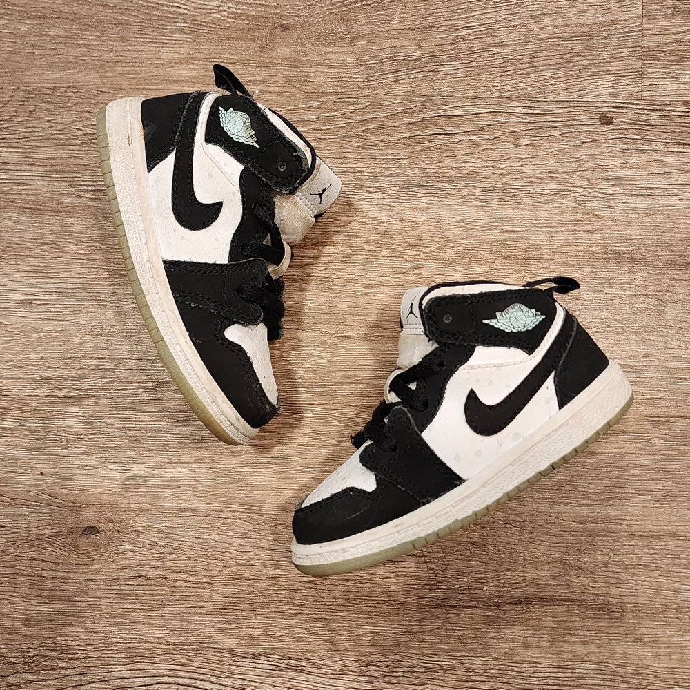 Toddler Air Jordan 1 Mid ‘Glow in the Dark Panda’ 6c